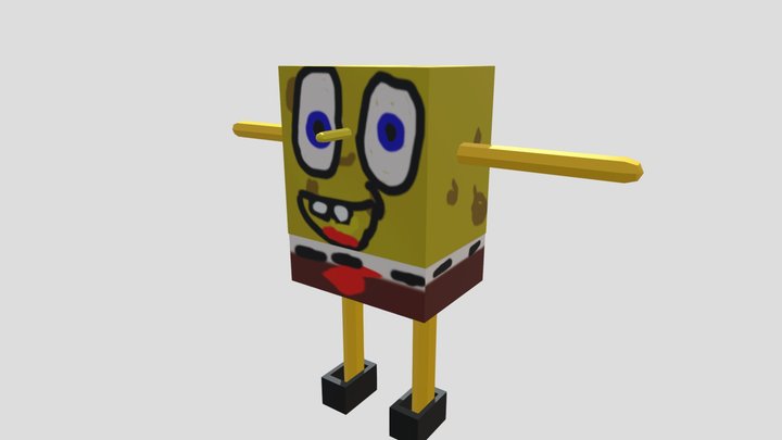 Stylized Sponge Bob_lowpoly – Modèle 3D gratuit STL