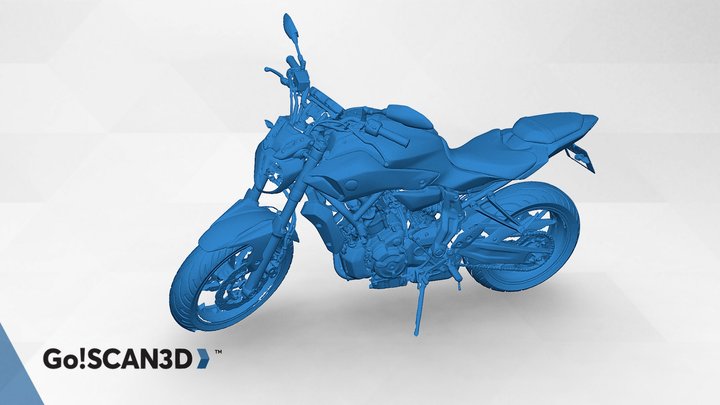 Black Motorcycle scanned with Go!SCAN SPARK 3D Model