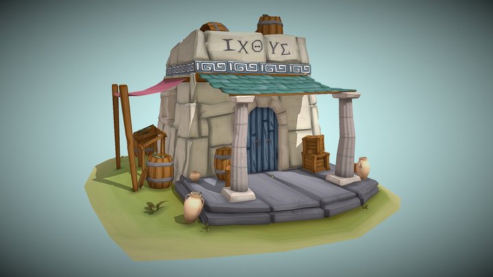 Fish Shop - Ancient Greece 3D Model