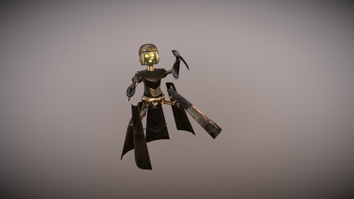 3D exam hard surface character 3D Model