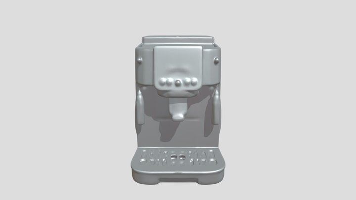 Modern espresso coffee machine with digital dis 3D Model