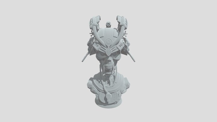 inspired evil samuri bust bio mechanical 3D Model