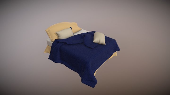 Unmade Bed 3D Model