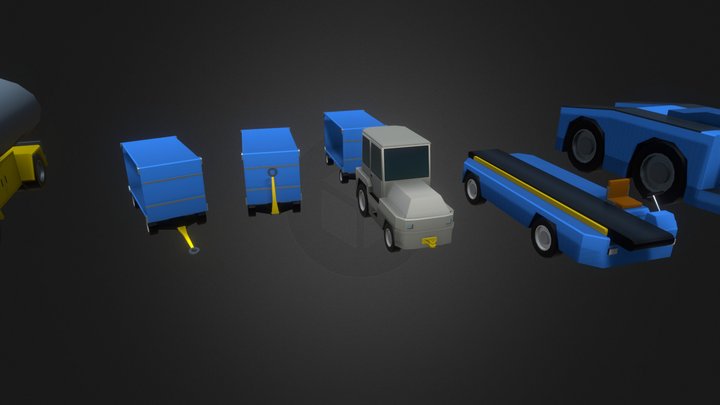 Airport Vehicles - Kodiak Set 3D Model