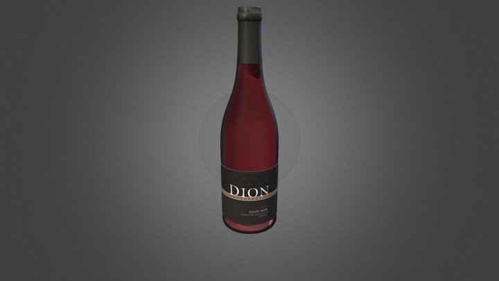 Pinot Noir Bottle 3D Model