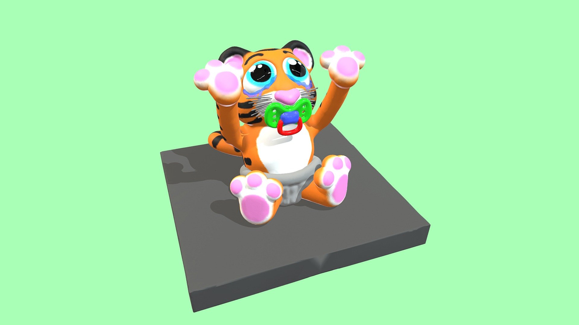 Baby tiger crying