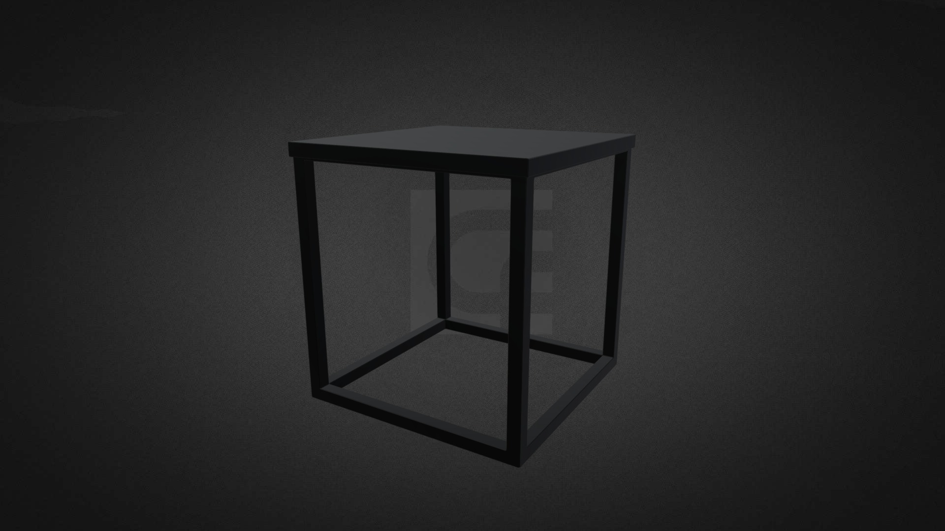 3D model Box Coffee Table Hire - This is a 3D model of the Box Coffee Table Hire. The 3D model is about a framed picture of a house.