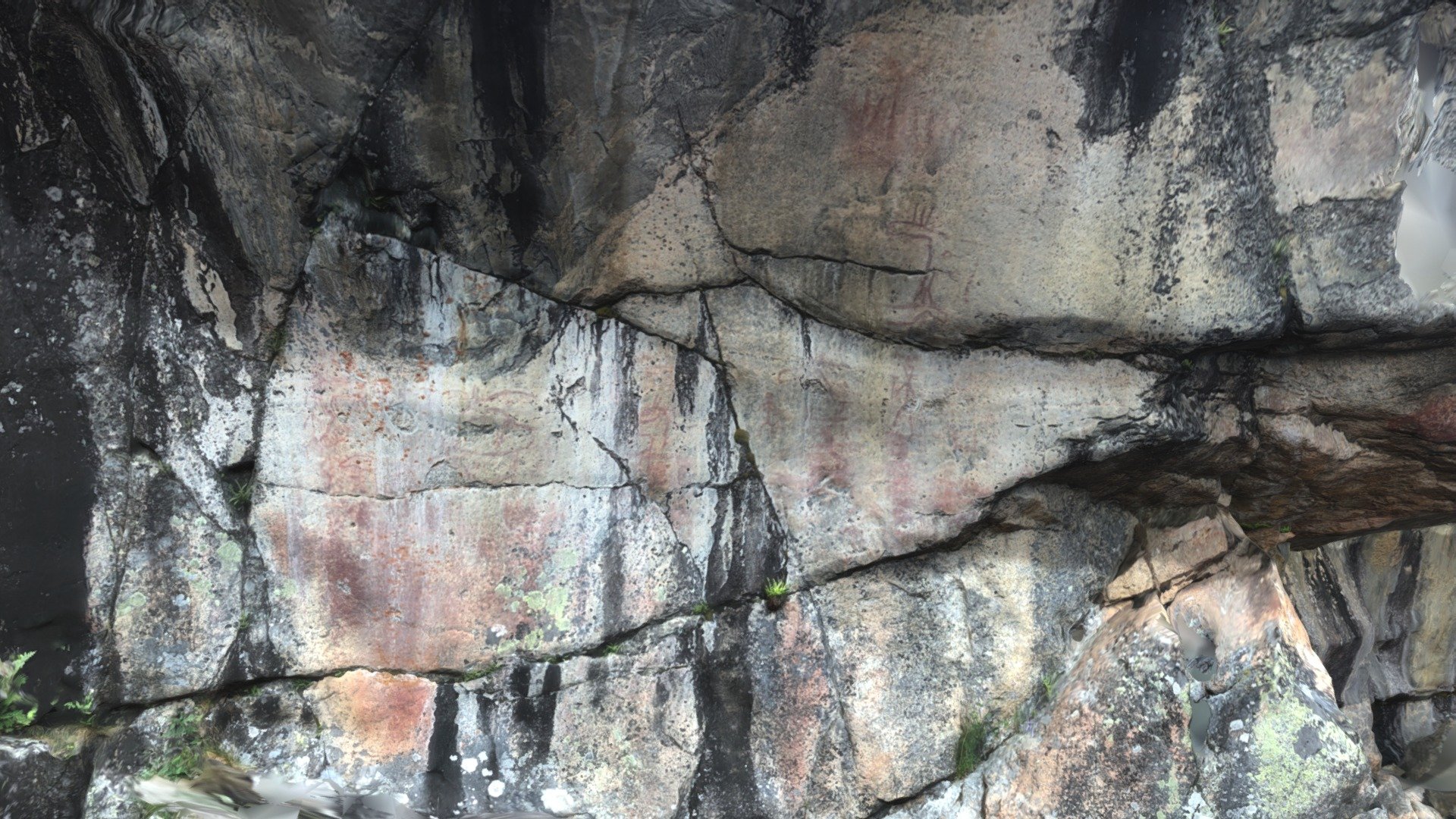 Astuvansalmi stone age rock paintings, Finland