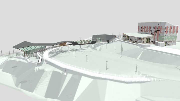 Pasarela Bypass-Freire, Coyhaique, Chile. 3D Model