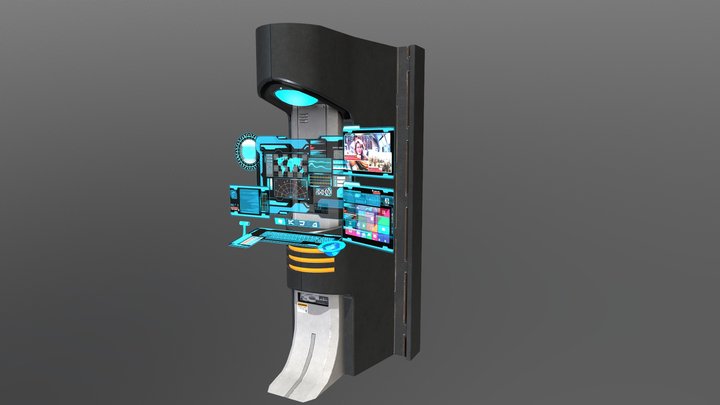 Hololens Control Panel Concept 3D Model