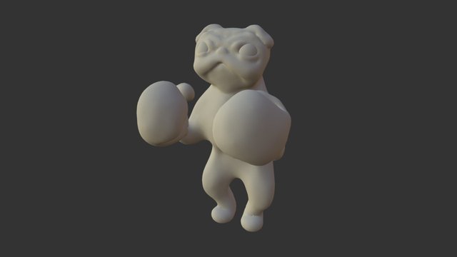 Boxing Pug 3D Model