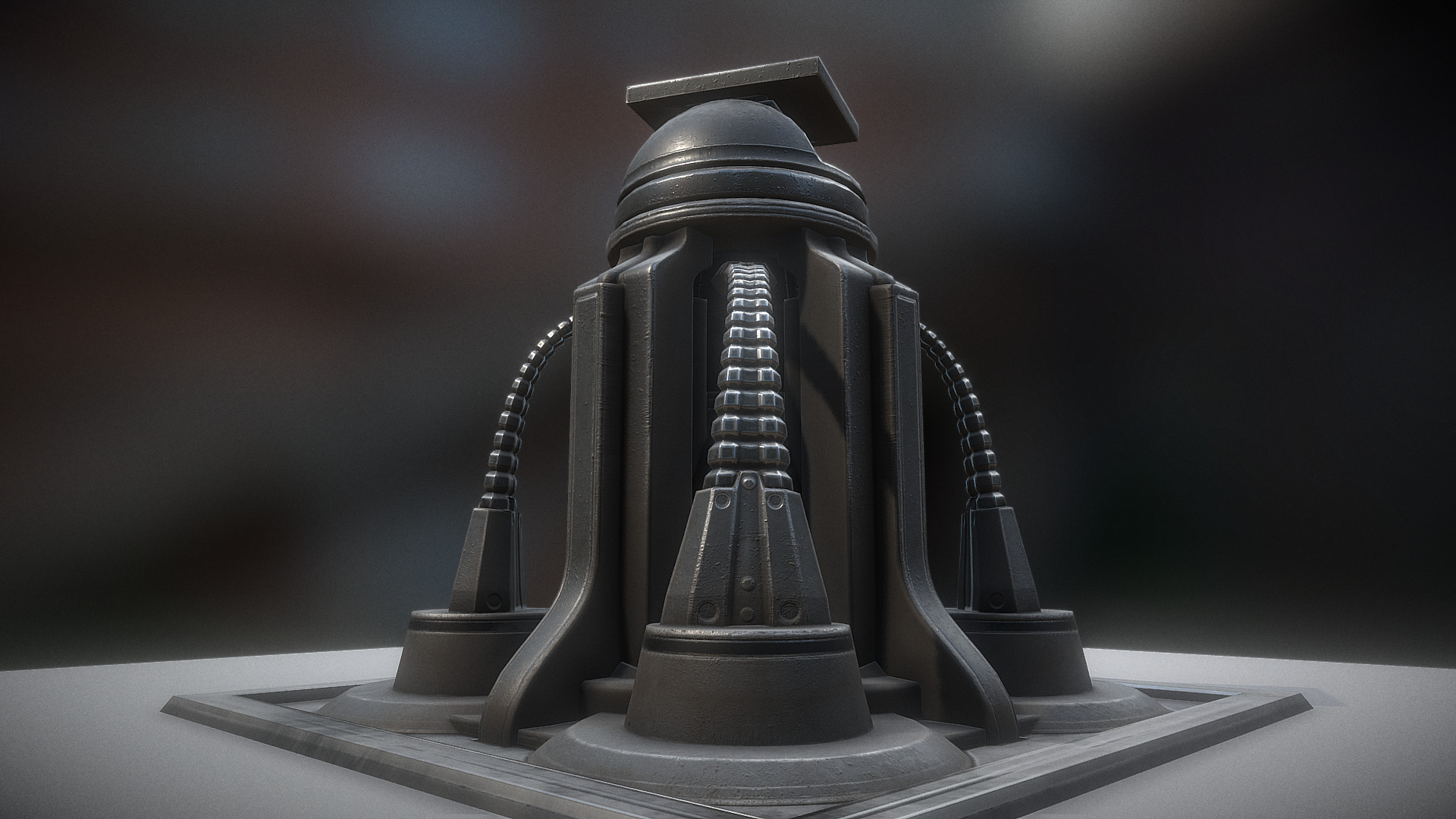 3D model Animated Tower - This is a 3D model of the Animated Tower. The 3D model is about a chess board with a chess piece.