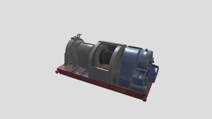 Drilling Winch 3D Model