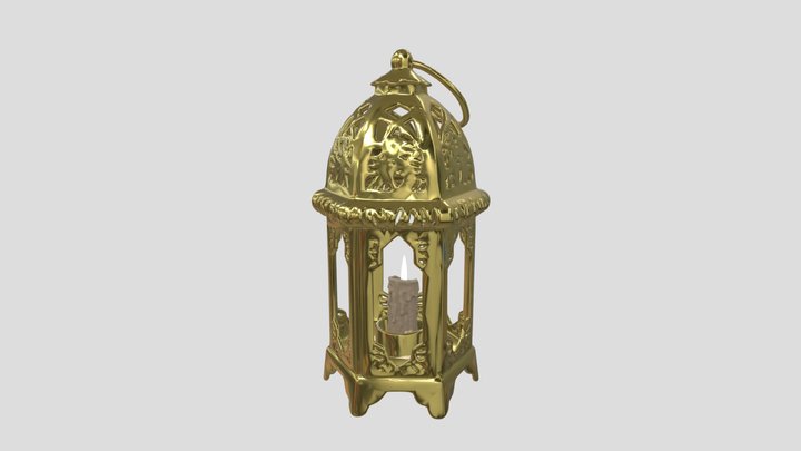 Ornate Arabian Islamic lantern / lamp gold