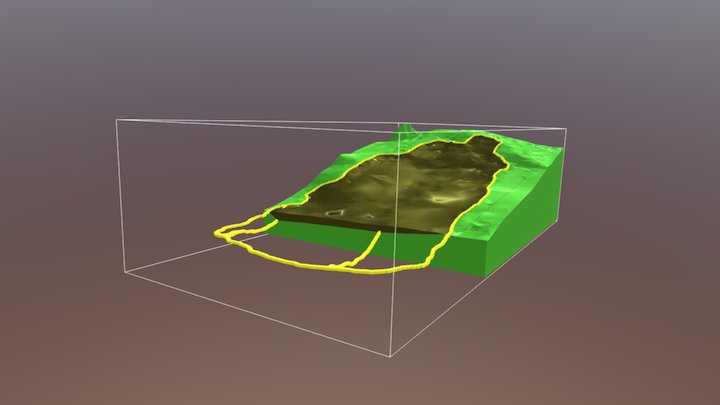 Modeling a submarine landslide 3D Model