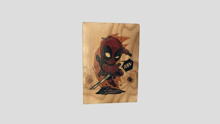 Deadpool Poster/Board wall prop 3D Model