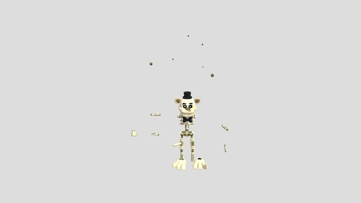 Skeleton Golden Freddy 3D Model