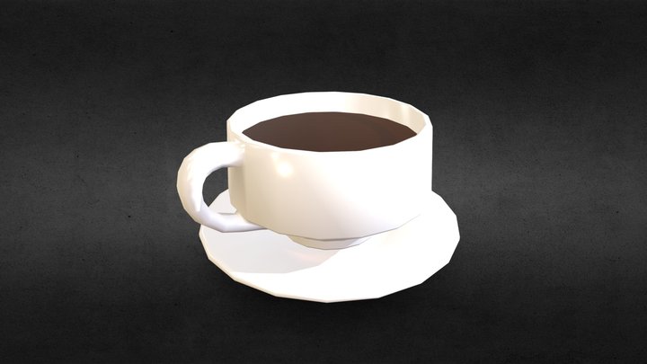 White Coffee Cup 3D Model