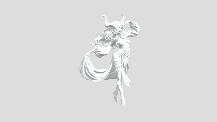 Tiefling dancer 3D Model