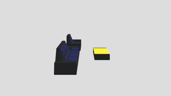Cyberpunk Sofa Set 3D Model