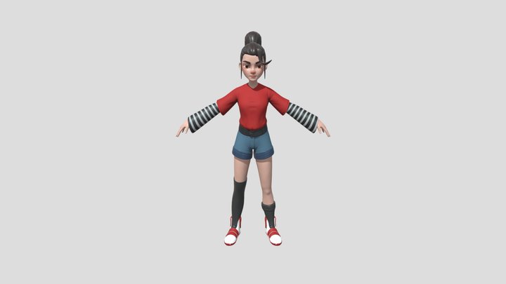Garota SciFi 3D Model