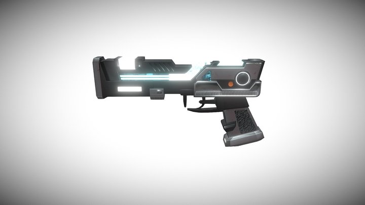Sci-Fi Light Gun_Low Poly 3D Model