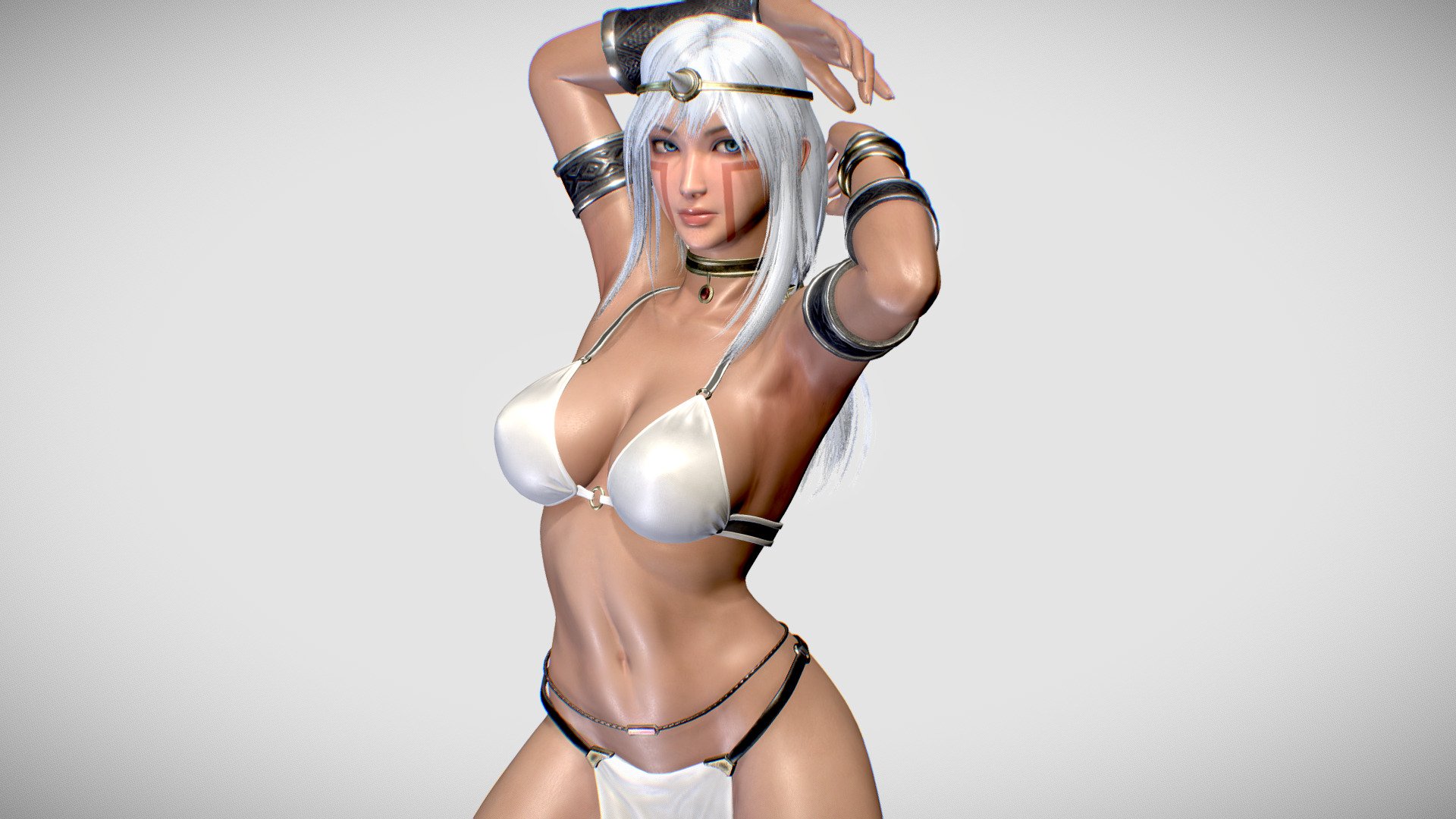 Pillar Woman 3D Model. 