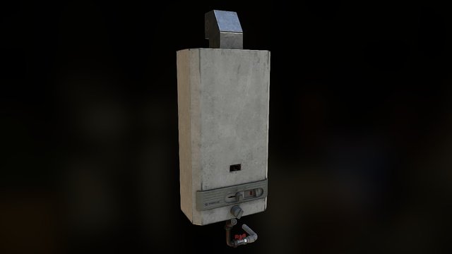 Old gas furnace 3D Model