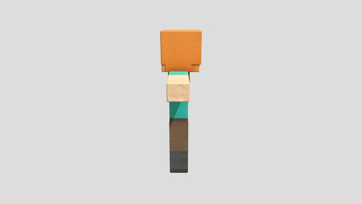 Alex (Minecraft) T-Pose 3D Model