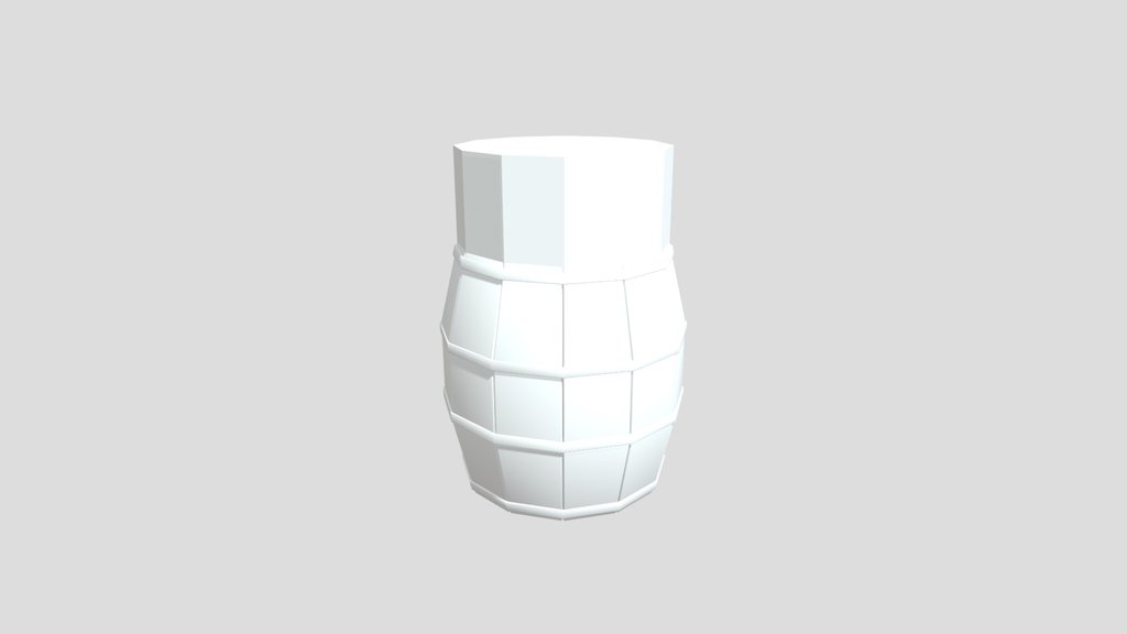 Stylized Lowpoly Wooden Barrel