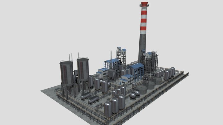 Chemical_ Plant 3D Model