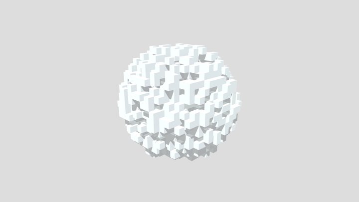 Voxel Maze sphere 3D Model