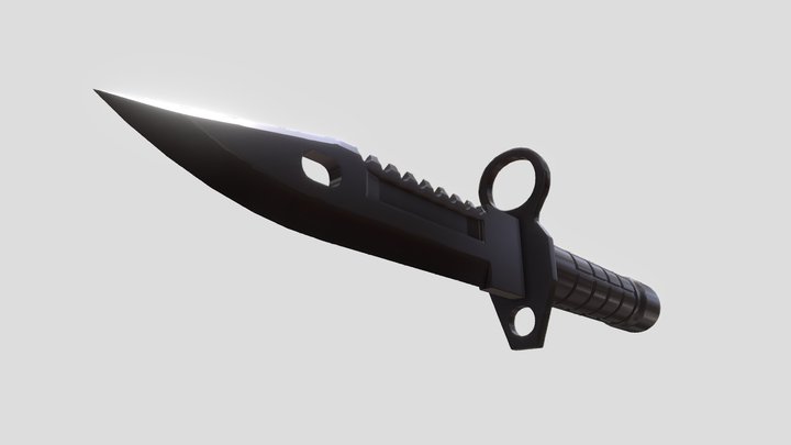 Combat Knife High-Poly 3D Model