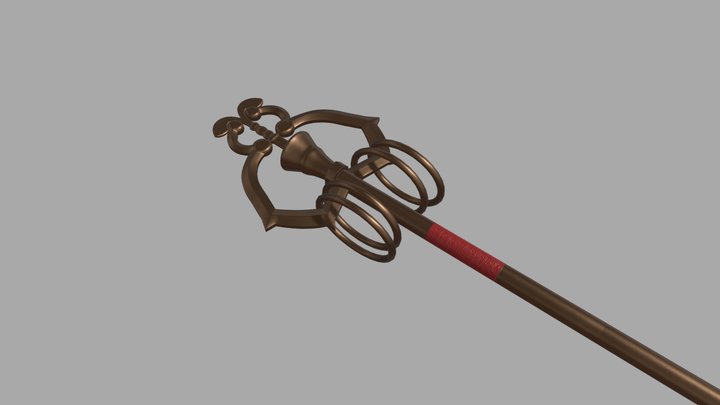 japanese staff shakujo 3D Model