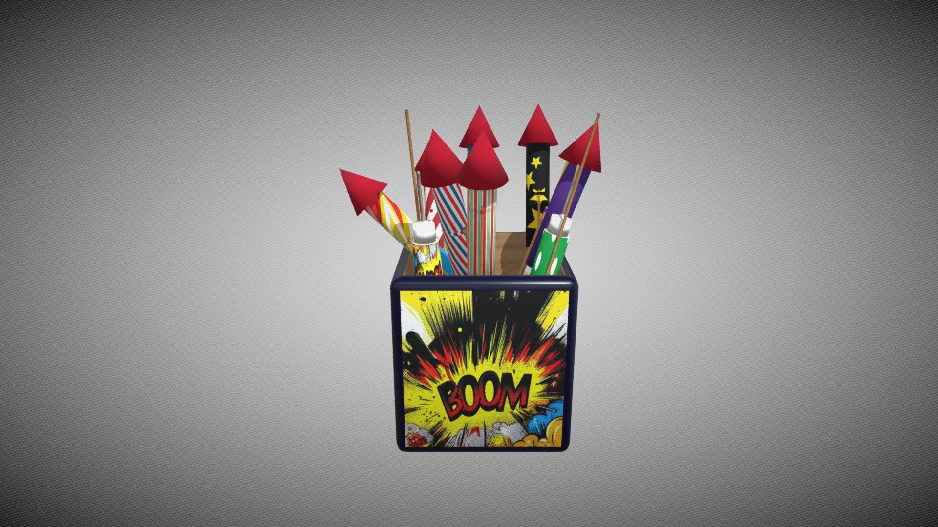 Fireworks - Download Free 3D model by Kroko.blend (@jaromir.ternavskiy ...