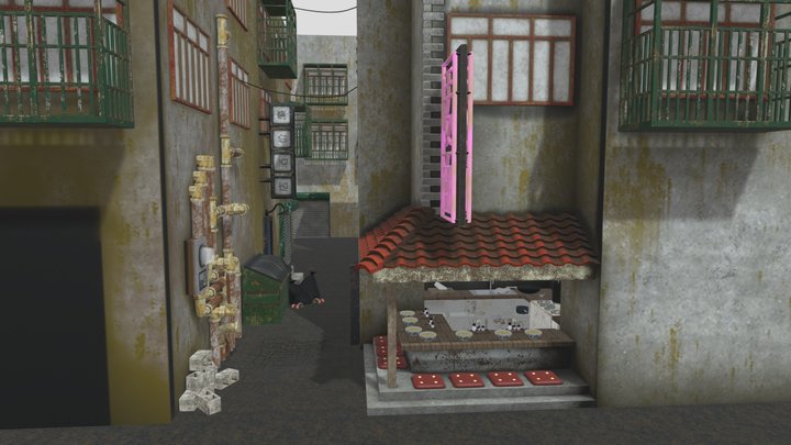 noodle shop 3D Model