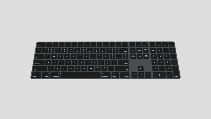 Apple Magic Keyboard with Numeric Keyboard 3D Model