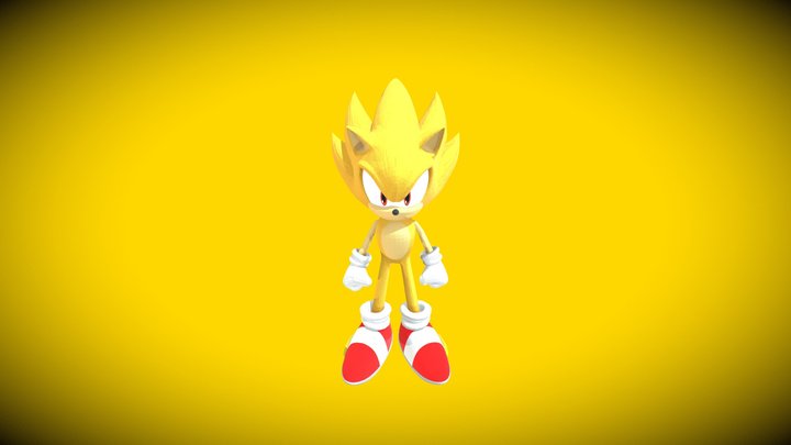 Sonic the Hedgehog (Super form) 3D Model