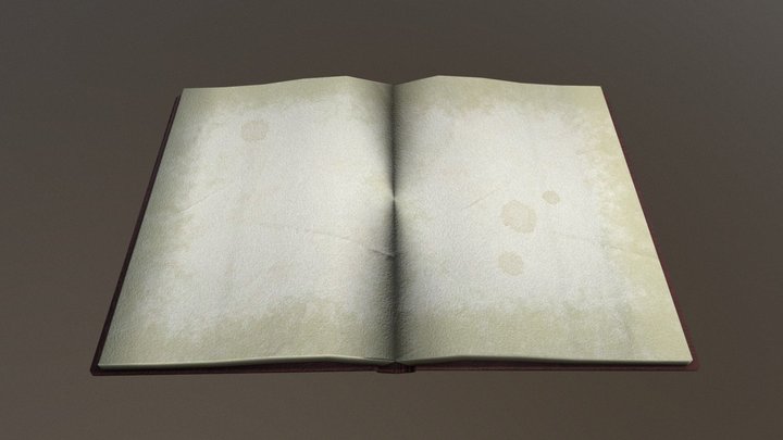 Simple animated book 3D Model