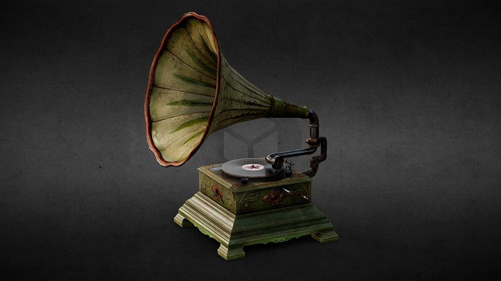 Deutch gramophone. 3D Model