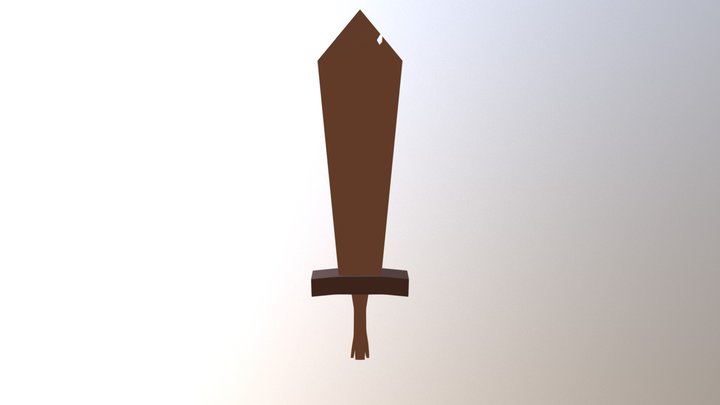 Practice Wood Sword 3D Model