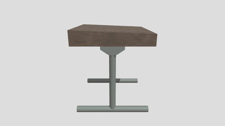 Lowpoly schooldesk 3D Model