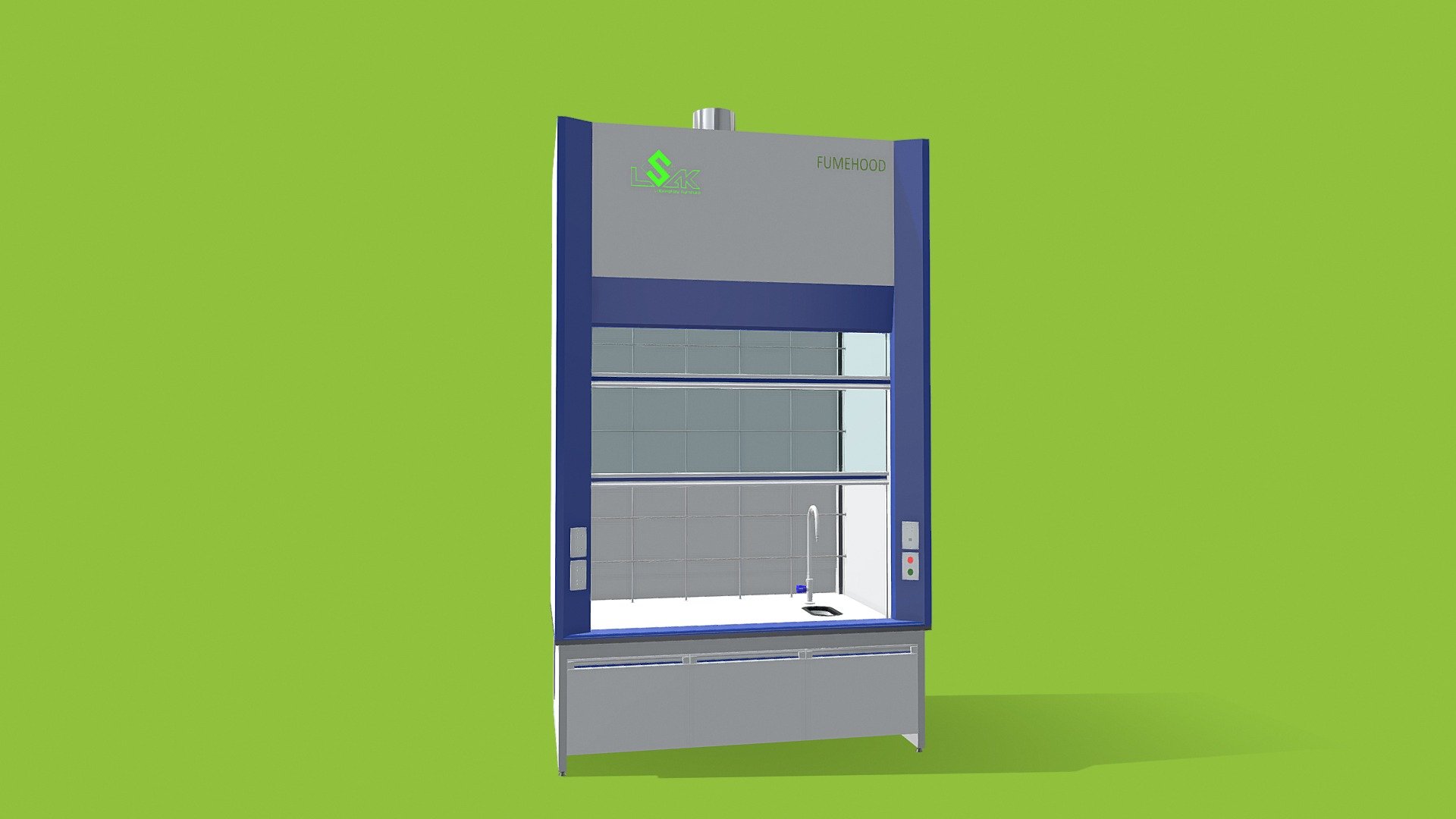 Tủ hút khí độc cỡ lớn - Big size Fumehood — Sketchfab embed 3D viewer