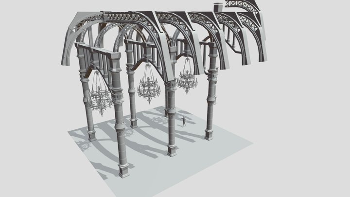 Columns before sculpt 3D Model