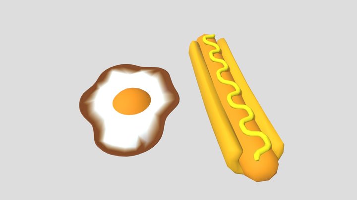 Simple Hotdog & Fried Egg