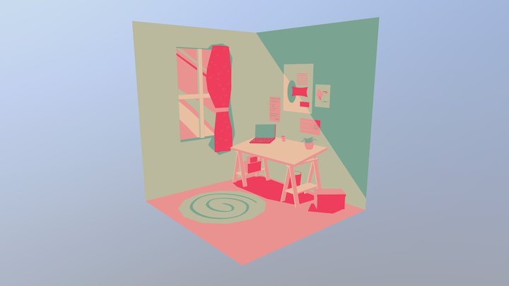 work space 3D Model
