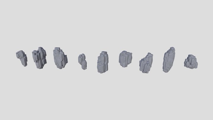 Modular Cliffs 3D Model