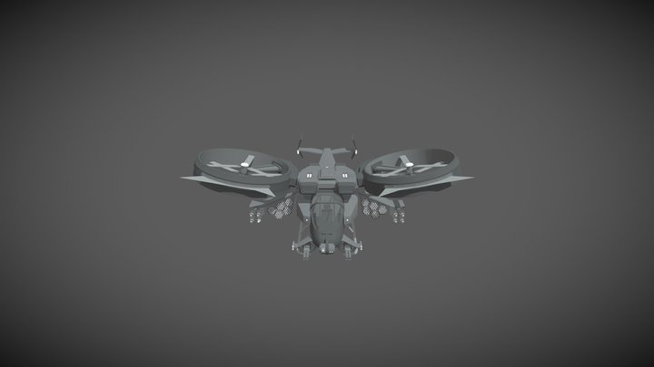 VA-2C "Havoc" Gunship 3D Model