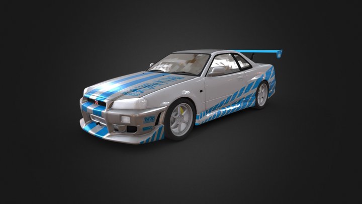 Paul Walker Gtr R32 from 2F2F 3D Model