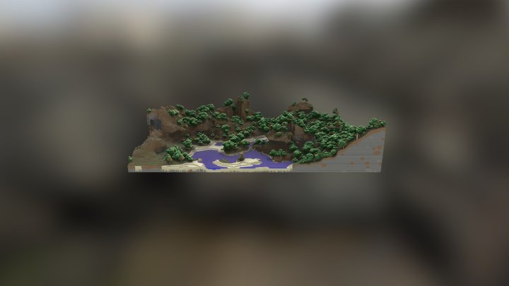 Minecraft Beta Terrain 3D Model
